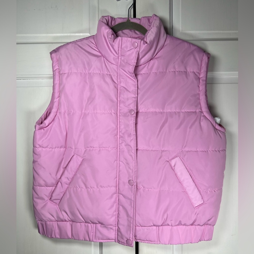 NWOT PacSun Pink Oversized Puffer Vest Size XS - Picture 2 of 5